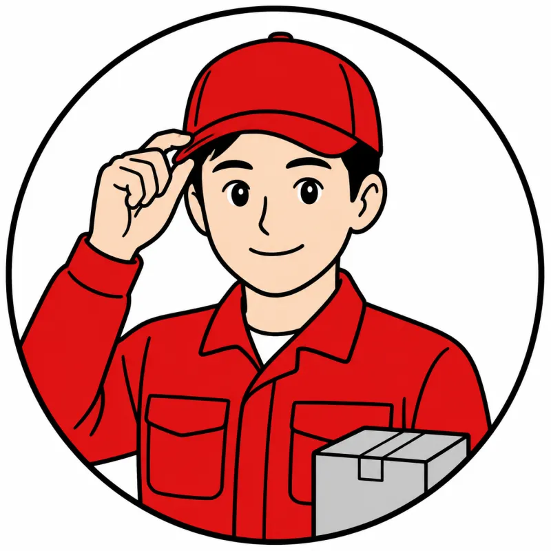 帽子をかぶった作業員のイラスト