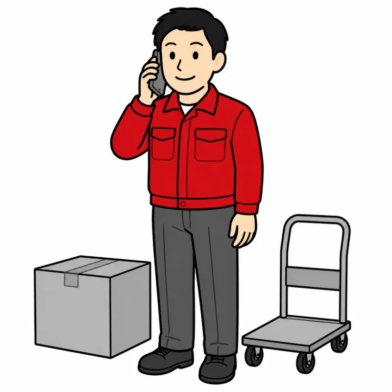 電話をかける人のイラスト